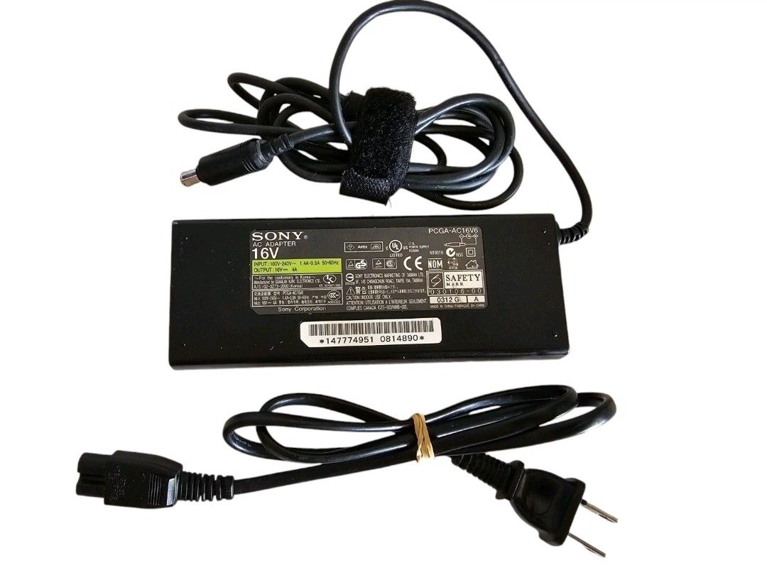 Genuine Sony AC Adapter PCGA-AC16V6 Laptop Charger Power Supply Cord OEM VAIO