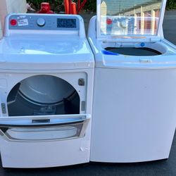 New LG Front Load Washer With Agitator And Electric 220volt Dryer Set 