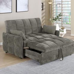 Tufted Cushion Sleeper Sofa Bed Dark Grey- Finance Available 