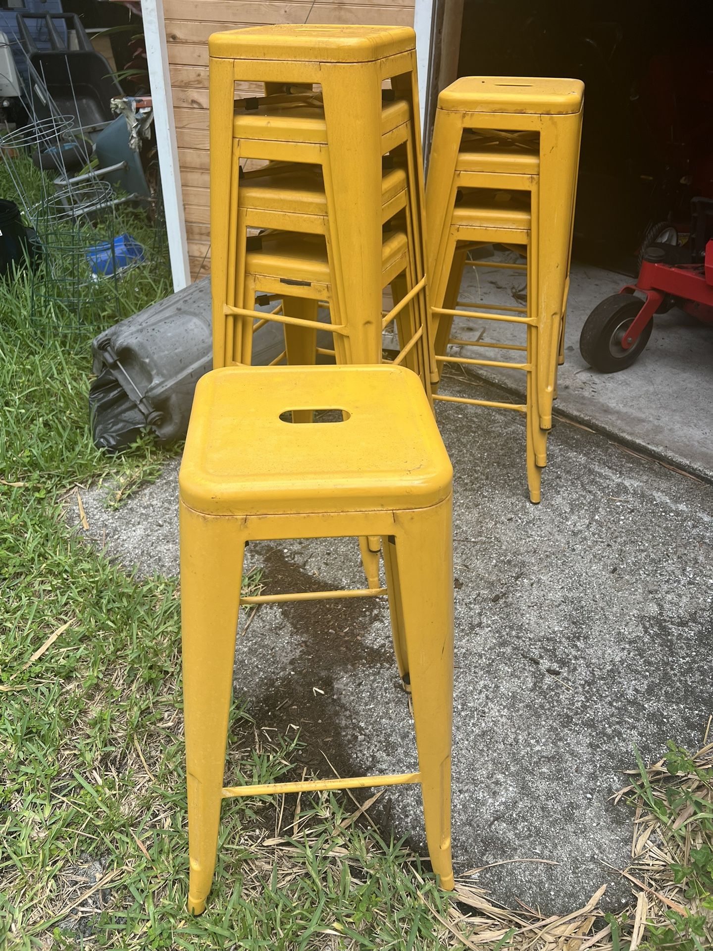8 Metal Stools