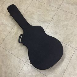 Vintage Hard Acoustic Carrying Case Japan D.Pat Latches Yellow Inside