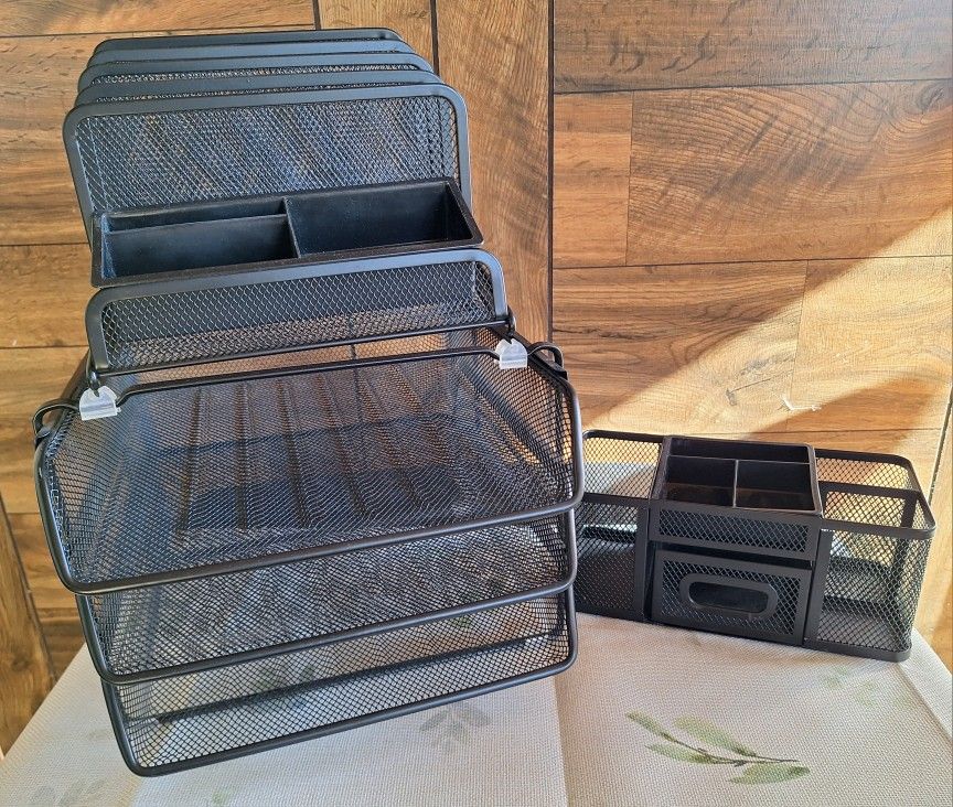 Desk Top Paper & Pen Organizers