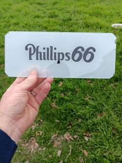 Phillips 66 Glass Pump Plate