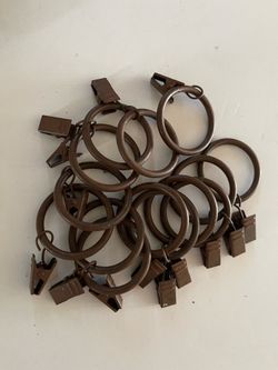 Set of  (14) Bronze Curtain Rings
