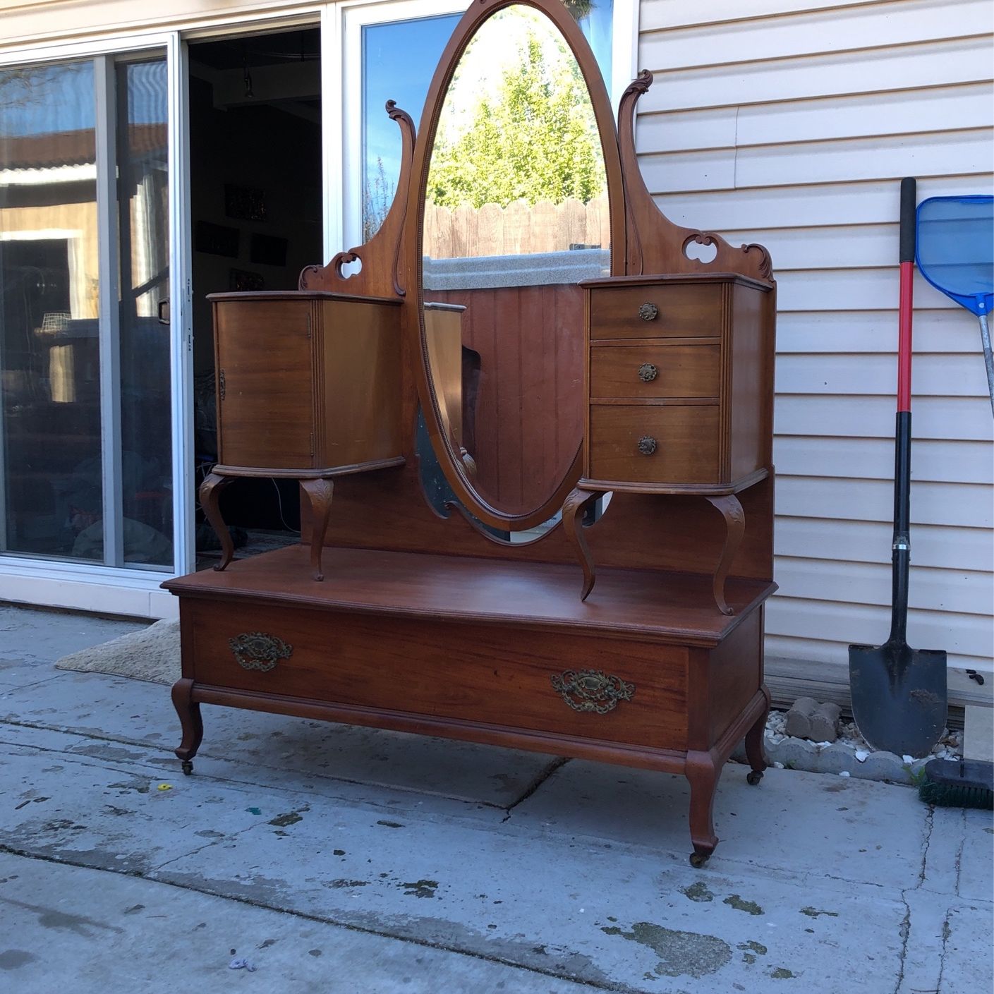 Jean Harlow Antique Vanity Dresser