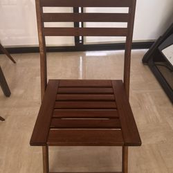 Teak Folding Chairs- 4