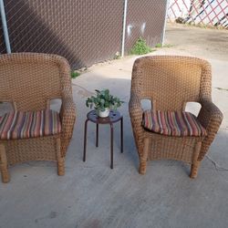 Set Of Wicker Chairs