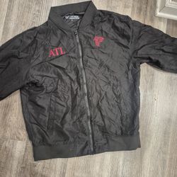 Men's The Wild Collective Black Atlanta Falcons Flight Full-Zip Bomber Jacket Size M