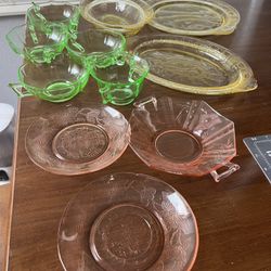 Depression Glass Set