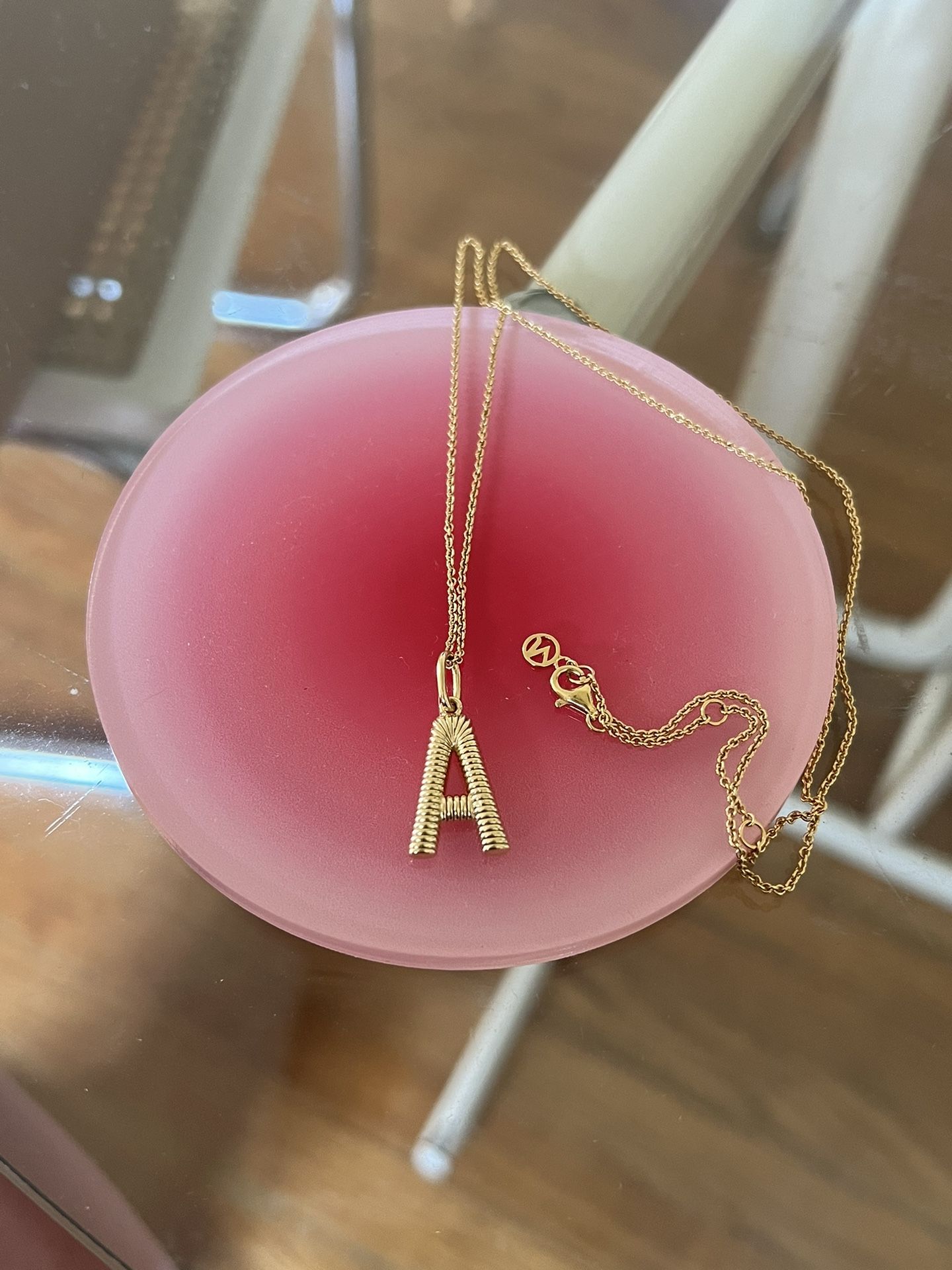 Mejuri Gold Bold Pendant Letter Necklace
