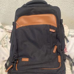 Lumesner rolling backpack, 17-inch water-resistant wheeled laptop backpack New