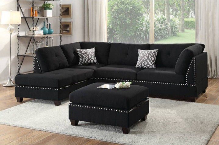 Sectional With Ottoman  Brand New 