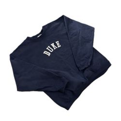 Vintage Duke University Sweatshirt Size Large Blue Devils USA Made 90s NCAA Rare
