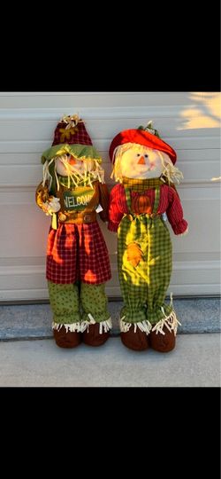 Fall Scarecrow Decorations Set of 2