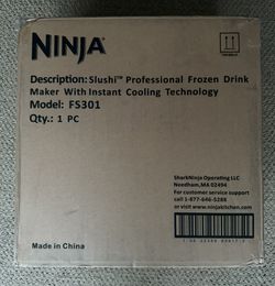 Ninja Slushi Professional Frozen Drink Maker FS301 88oz Vessel 5 in 1 Presets Brand New