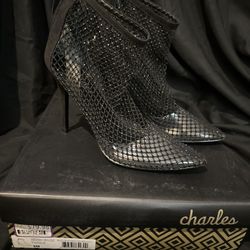 Charles David Womens Pursue Black Booties Size 8 