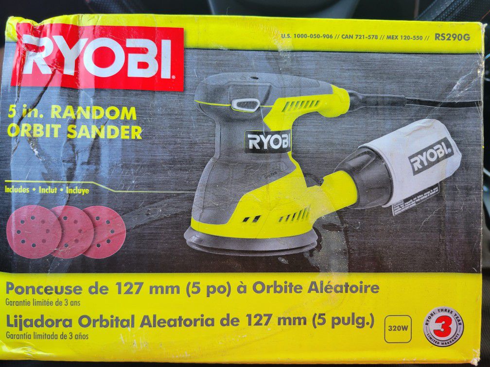 New In The Box - Ryobi RS290G 5" Random Orbit Sander