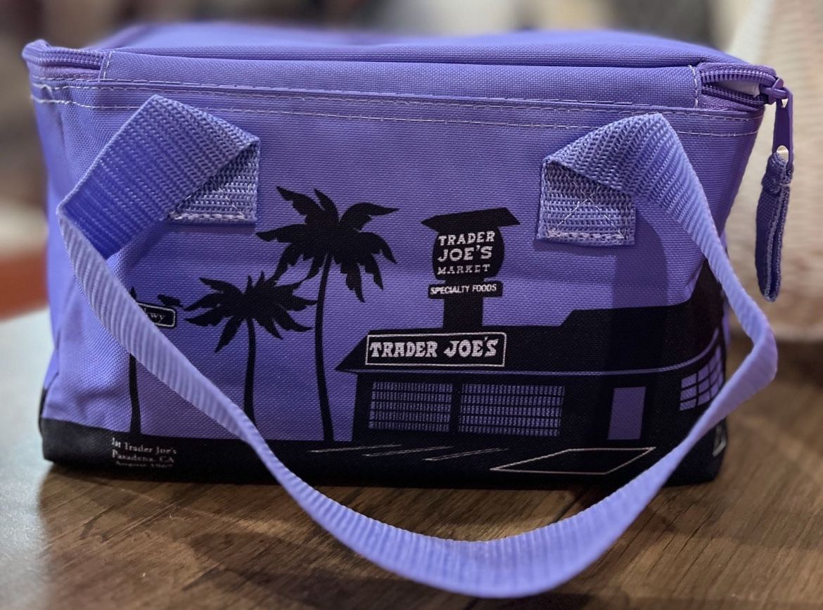 TRADER JOES LAVENDER MINI INSULATED BAG