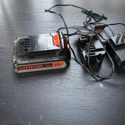 Black And Decker 20v Battery And Charger 
