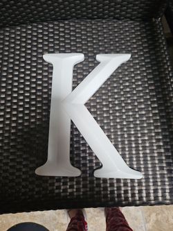 White Decorative Letter K