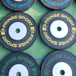 (LIKE NEW) FRINGESPORT 90KG/198LB COMPETITION BUMPER SET