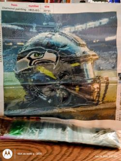 NFL Seattle Seahawks Helmet Diamond Painting Complete KIT whatmost
