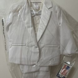 Toddler Boys White Tuxedo Size 2