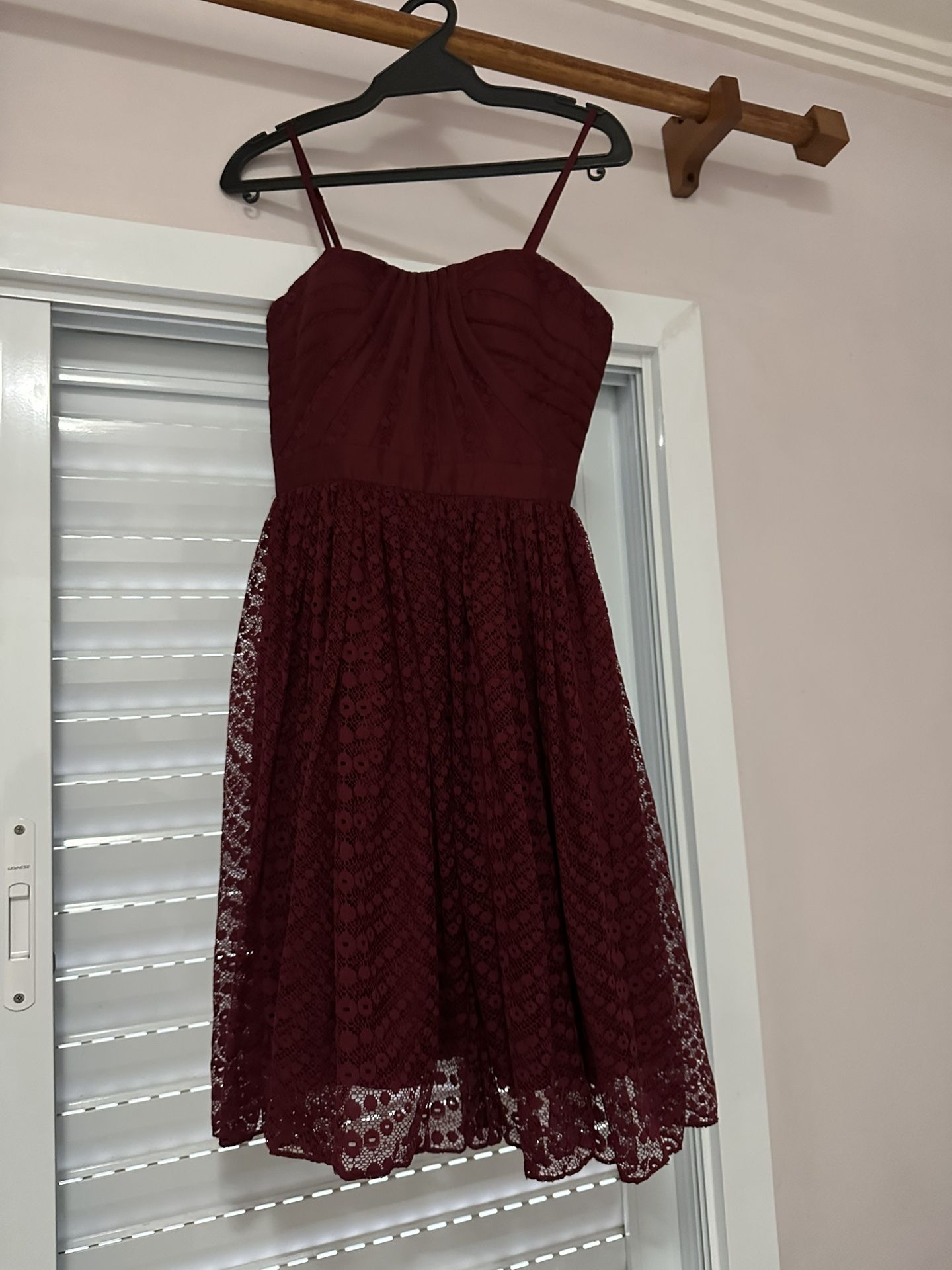 Short Burgundy Party Dress