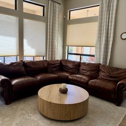 Leather sectional