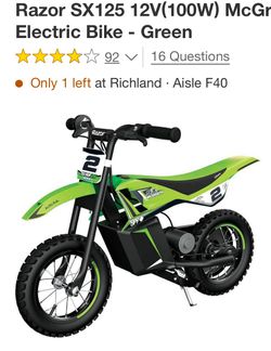 Razor SX125 Electric Bike