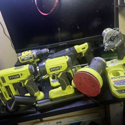 Box Of Ryobi Tools 
