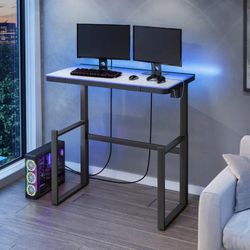 Tresanti Aurora 47” Adjustable Height Desk with LED Lighting $199.99