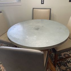 Beautiful Zinc Top Kitchen Table And Chairs