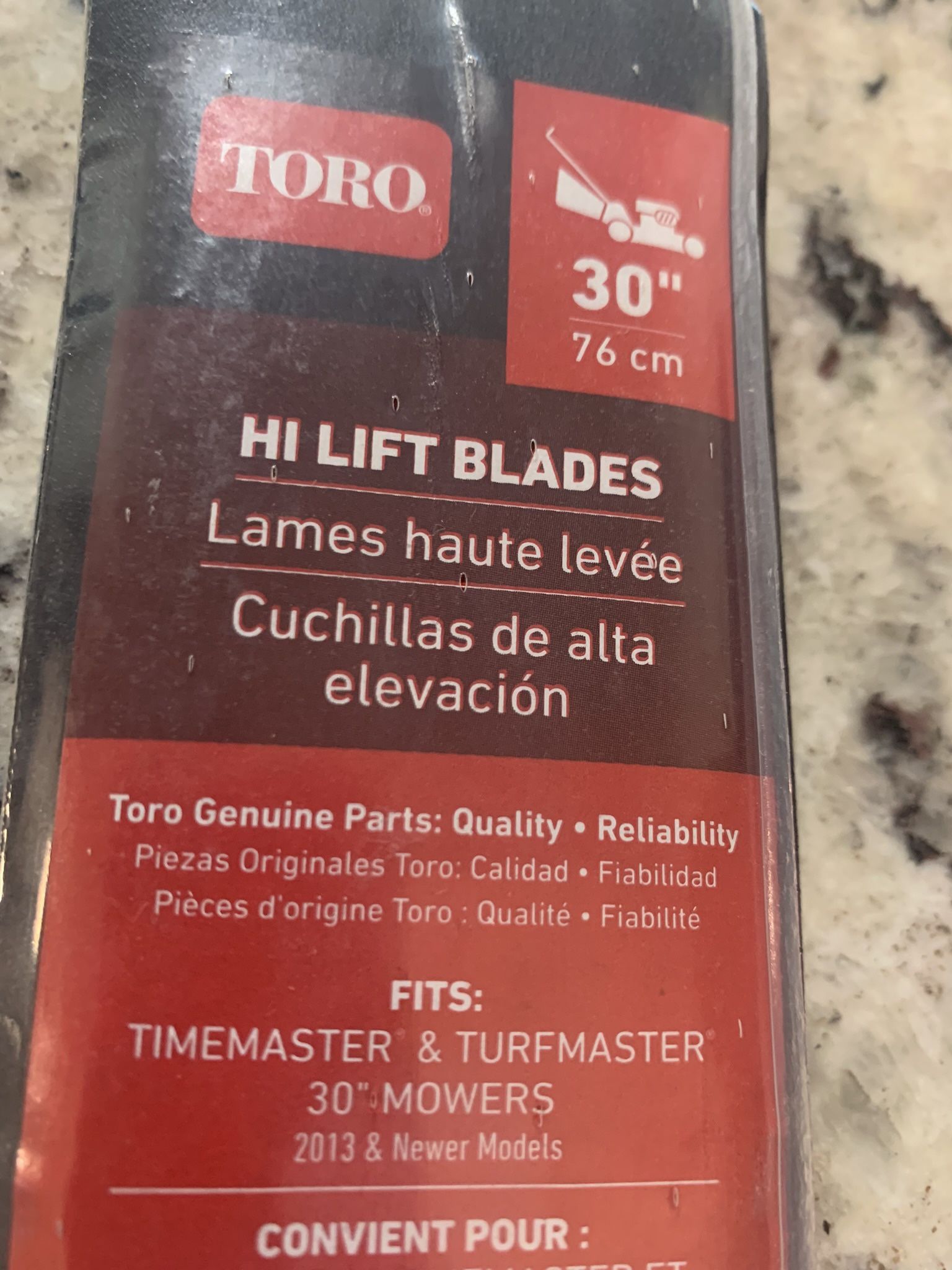 Toro 30” Hi Lift Mower Blades