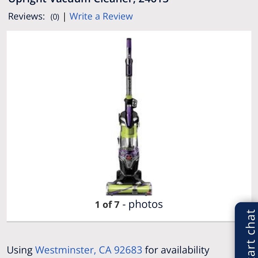 Vacuum BISSELL Pet Hair Eraser Turbo Plus Lightweight Upright Vacuum Cleaner, 24613