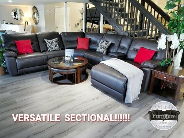 Free Delivery Brand New Brown Reclining Leather Chaise Sectional Free Delivery Brand New Brown Reclining Leather Chaise Sectional Sofa We Finance For In Oviedo Fl Offerup