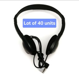 (40 pack) Super Lightweight Stereo Headp hone 3.5mm Stereo Plug