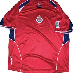 Rhinox Chivas De Guadalajara Red Soccer Futbol Mens Jersey Size Large