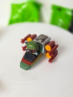 Boba Fett Figure & Ship Vehicle Star Wars Doorables Galactic Cruisers Series 2