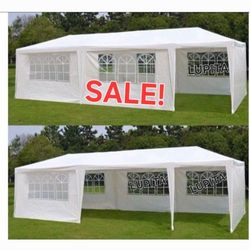 10x30 White Gazebo Wedding Party Tent Canopy With 6 Windows & 2 Sidewalls -8 (FOR SALE)