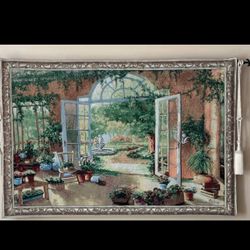 Tapestry With Rod Beautiful  Also Candle With Holder For Sale Set Of 2 For $40 Please Check My Other Listing 