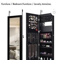 Mirror Jewelry Lock Box 