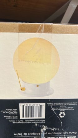 Globe light fixture with ceiling switch