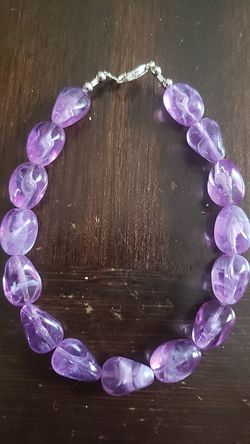 Purple beaded bracelet