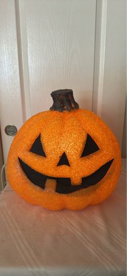 Glitter Jack-O-Lantern Halloween Decoration