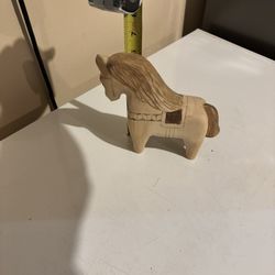 Vintage hand carved horse
