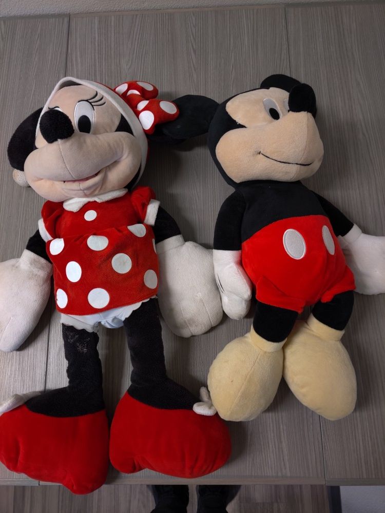 Mickey and Minnie Stuffed Animals