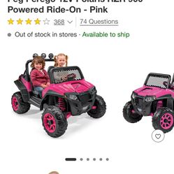Peg Perego 12V Polaris RZR 900 Powered Ride-On - Pink