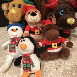 6 Holiday Plush Animals