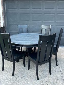 Beautiful,Elegant,rustic set round table,6 chairs!hermoso set redondo rústico mesa y 6 sillas !